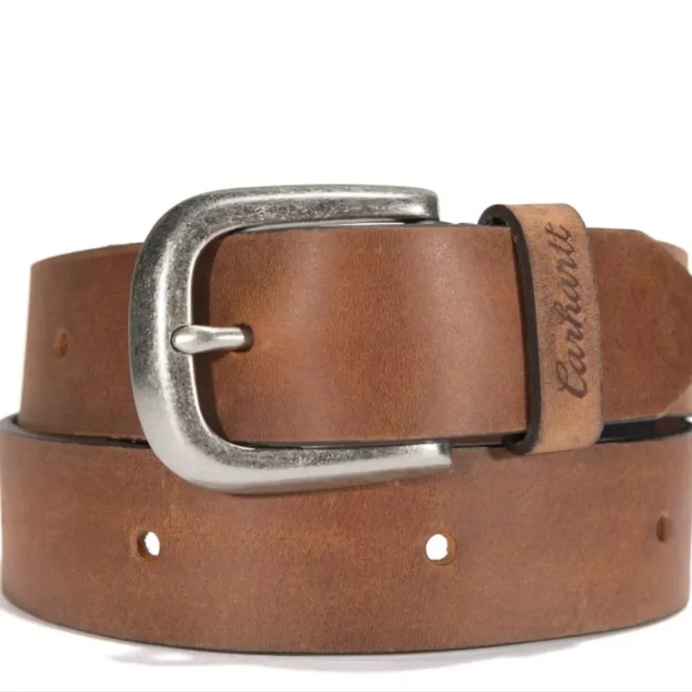 Carhartt Tanned Leather‎ Continuous Belt w/Nickel Roller Finish- Tan